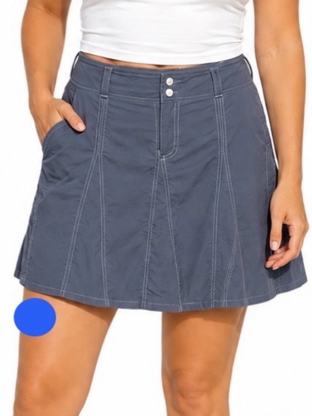 Sahalie Women’s Size 10 Gray Blue Active Skort Skirt Shorts Outdoor Golf